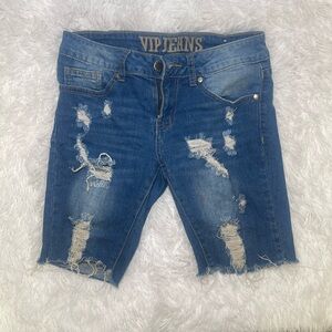 Ripped Jeans Shorts
